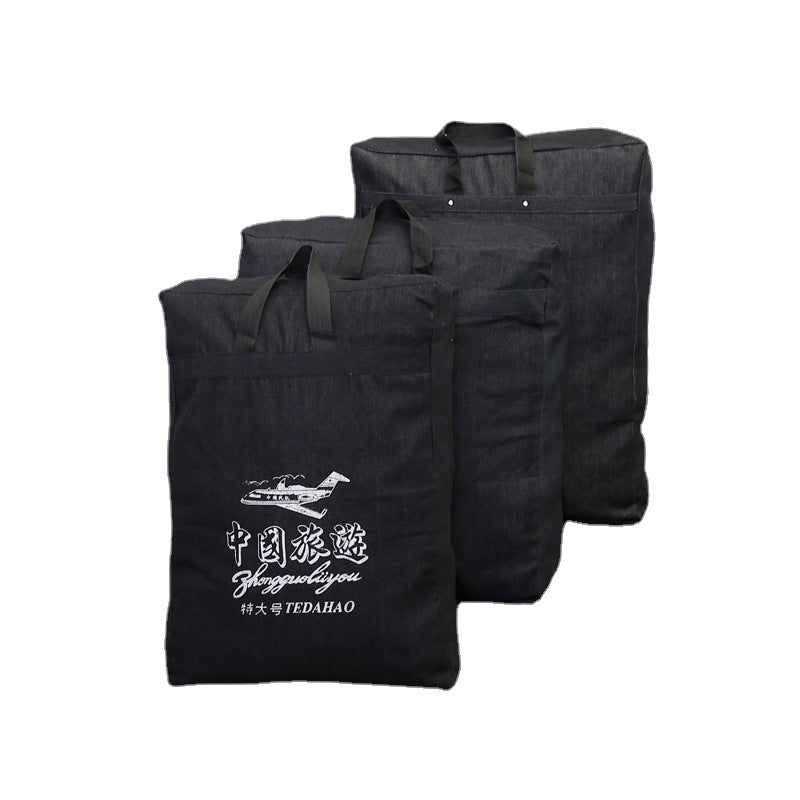 Thickened Denim Portable Moving Waterproof Canvas Luggage