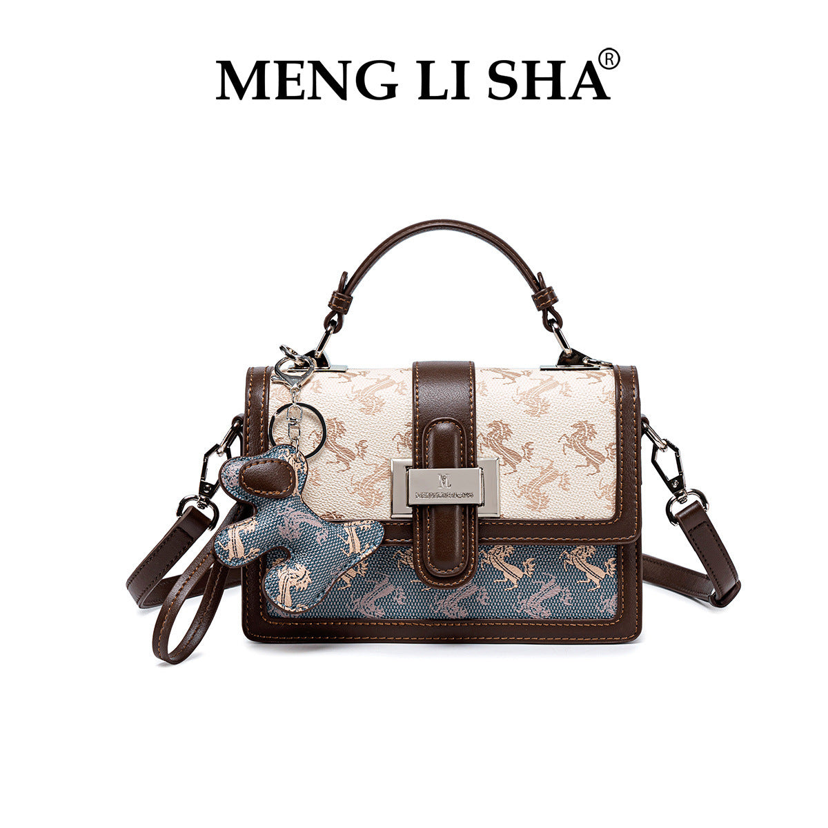 Women's High-grade Presbyopic Printing Color Contrast Commute Women's Messenger Bag