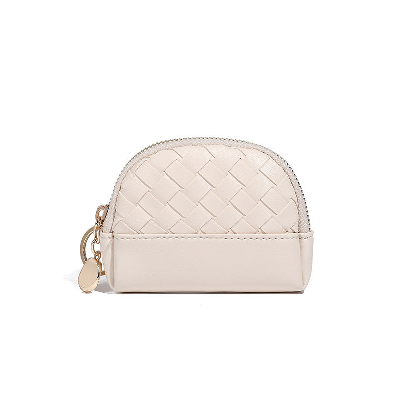 Creative Women's Hand-woven Simple Leather Zipper Ladies Wallet
