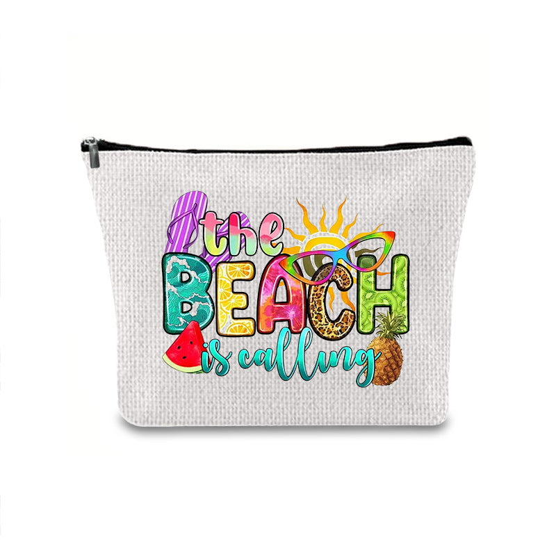 Printing Buggy Large Capacity Simple Zipper Makeup Bag