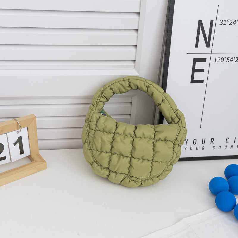 Women's Down Cotton Coat Fashion Mini Dumpling Handbags