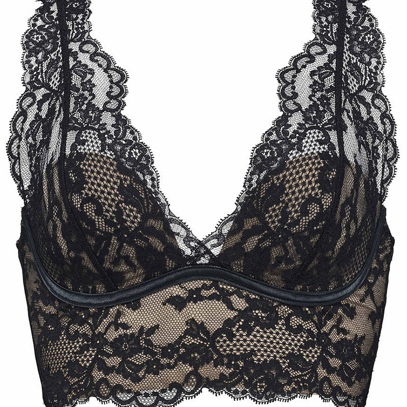 Home High Luxury All Lace Thin Sexy Wireless Lingerie Sets
