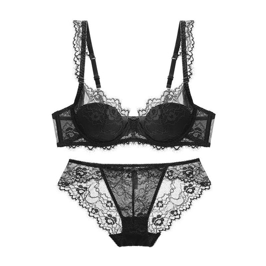Women's Sexy Lace Thin Push Up Red Lingerie Sets