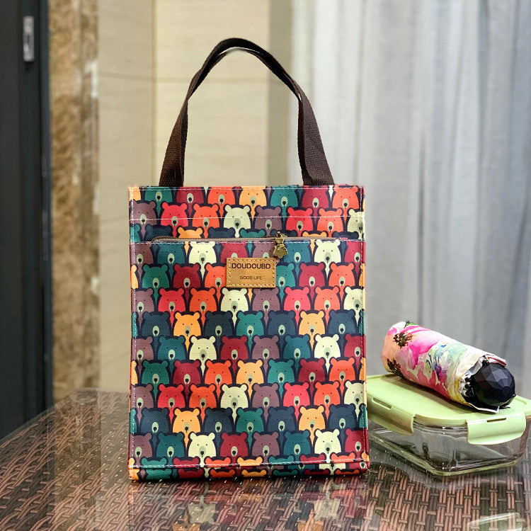 Korean Style Waterproof Lunch Box Commuter Make-up File Handbags