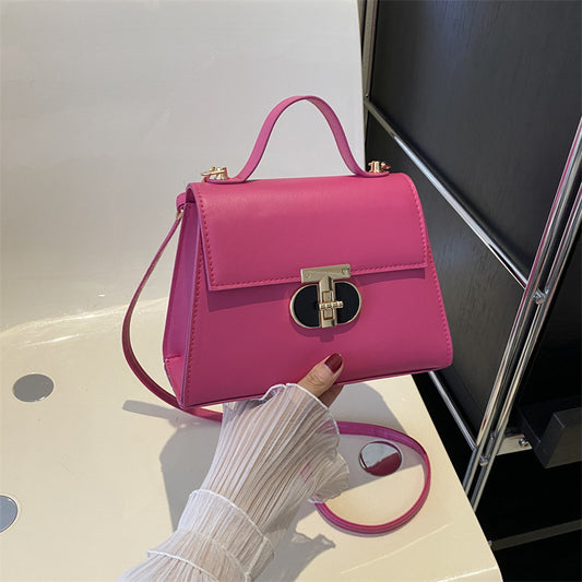 Contrast Color Minimalist Texture Chain Female Shoulder Bags