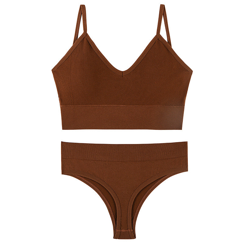 Women's French Suit Wireless Push Up Thin Lingerie Sets