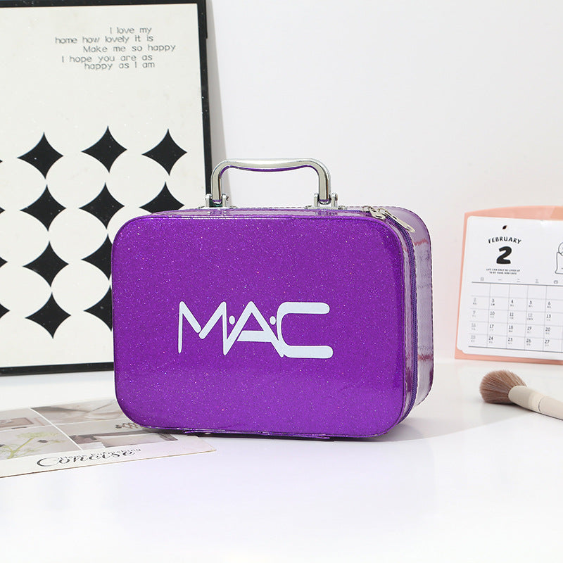 Children's Large Capacity Portable Glittering Powder Lettered Makeup Bag