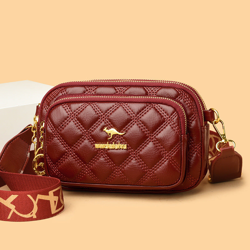 Women's Trendy Classic Style Diamond Check Fashion Women's Messenger Bag