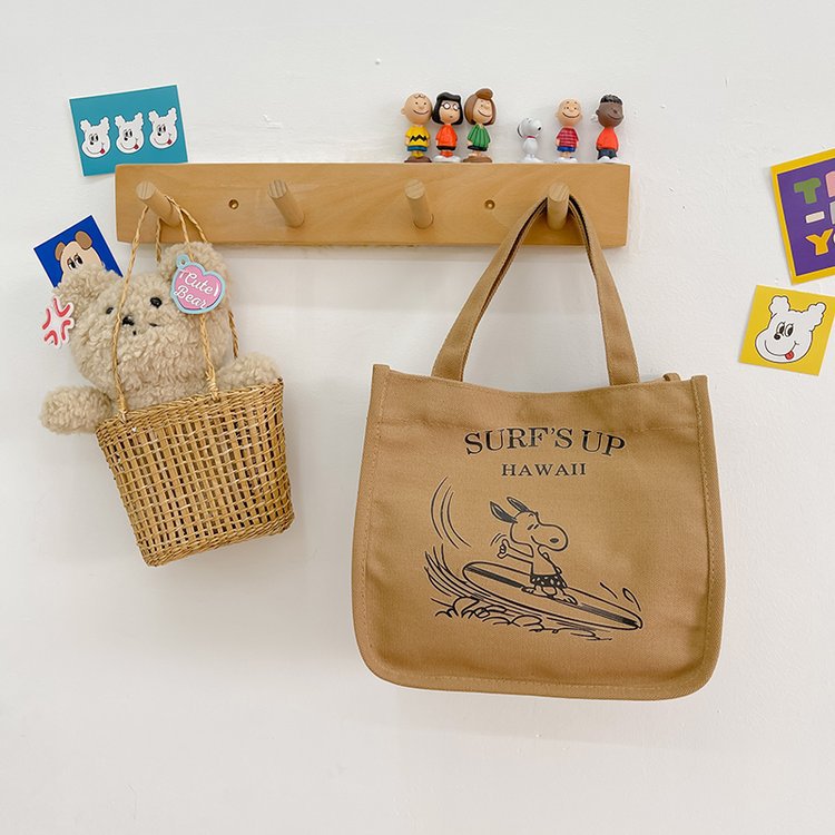 Snoopy Canvas Portable Fashion Mummy Large Handbags