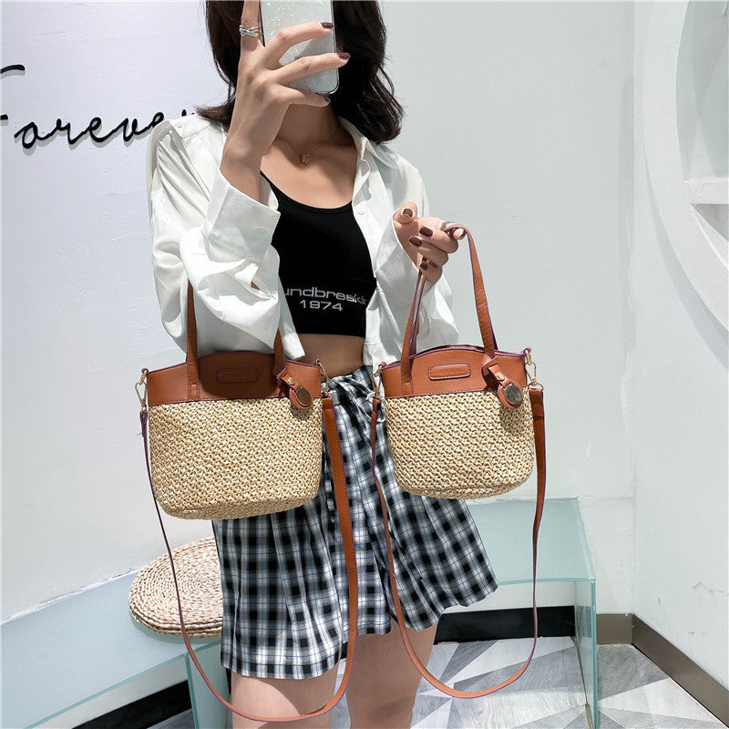 Comfortable Women's Fashion Straw Portable Beach Crossbody Bags