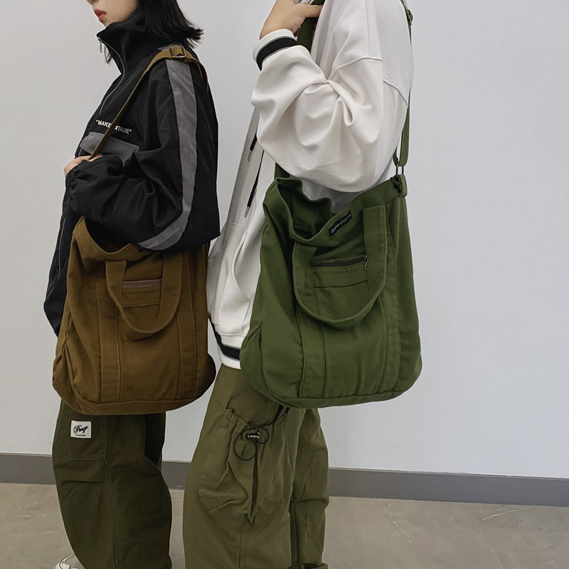 Women's & Men's Vintage Canvas Simple Class Korean Handbags
