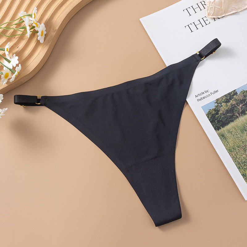 Women's Ice Silk Seamless Printed Low Waist Panties