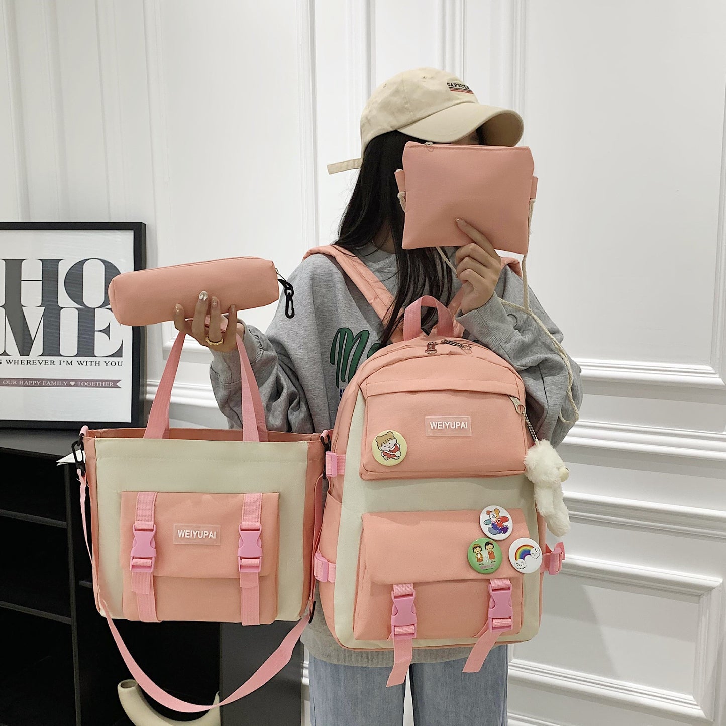 Women's Korean Canvas The Campus Of Large Backpacks