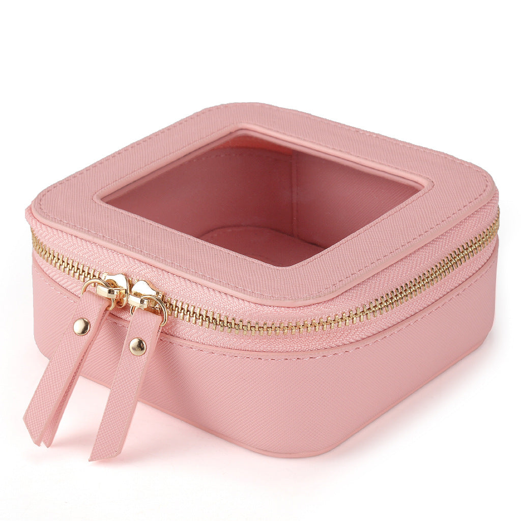 Transparent Portable Compact Cosmetics Storage Box Bags