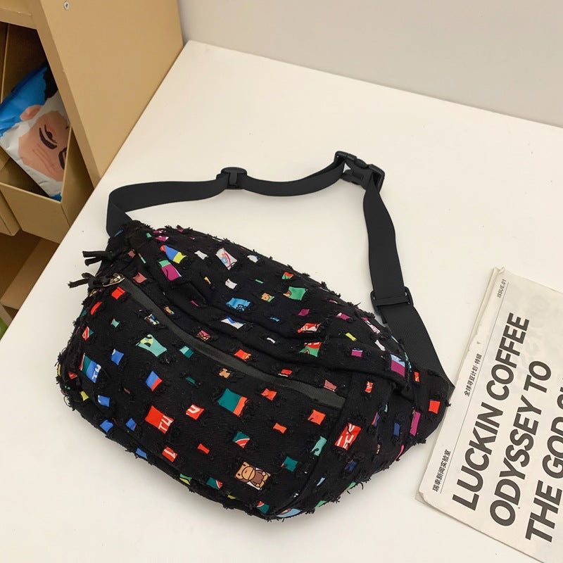 Women's & Men's & Color Plaid Texture Large Capacity Trend Bags