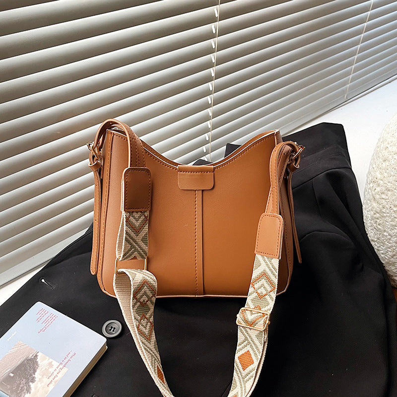 Women's Korean Style Affordable Luxury Fashion Retro Simple Solid Color Women's Shoulder Bag