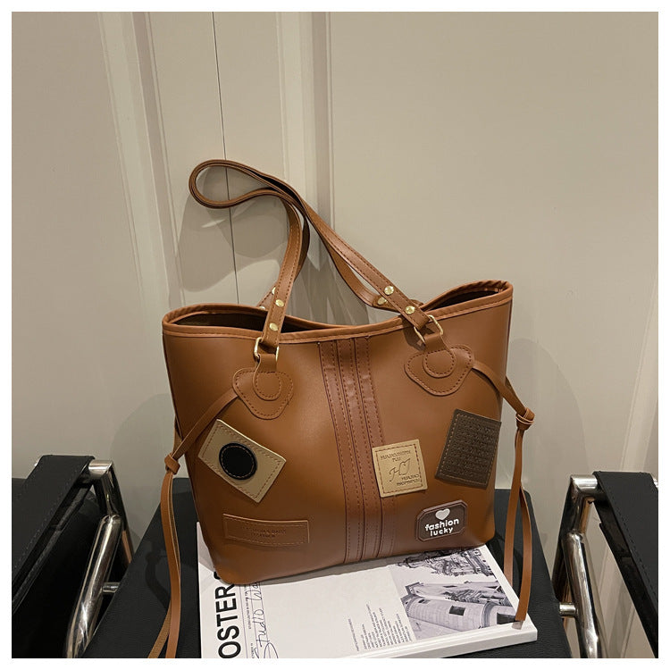 Women's Commuter Retro Autumn Large Capacity Personalized Fashion Women's Shoulder Bag