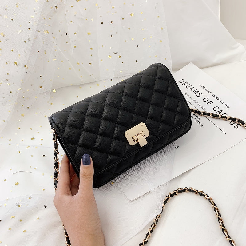Women's Classic Chain Diamond Pattern Portable Fashion Shoulder Bags
