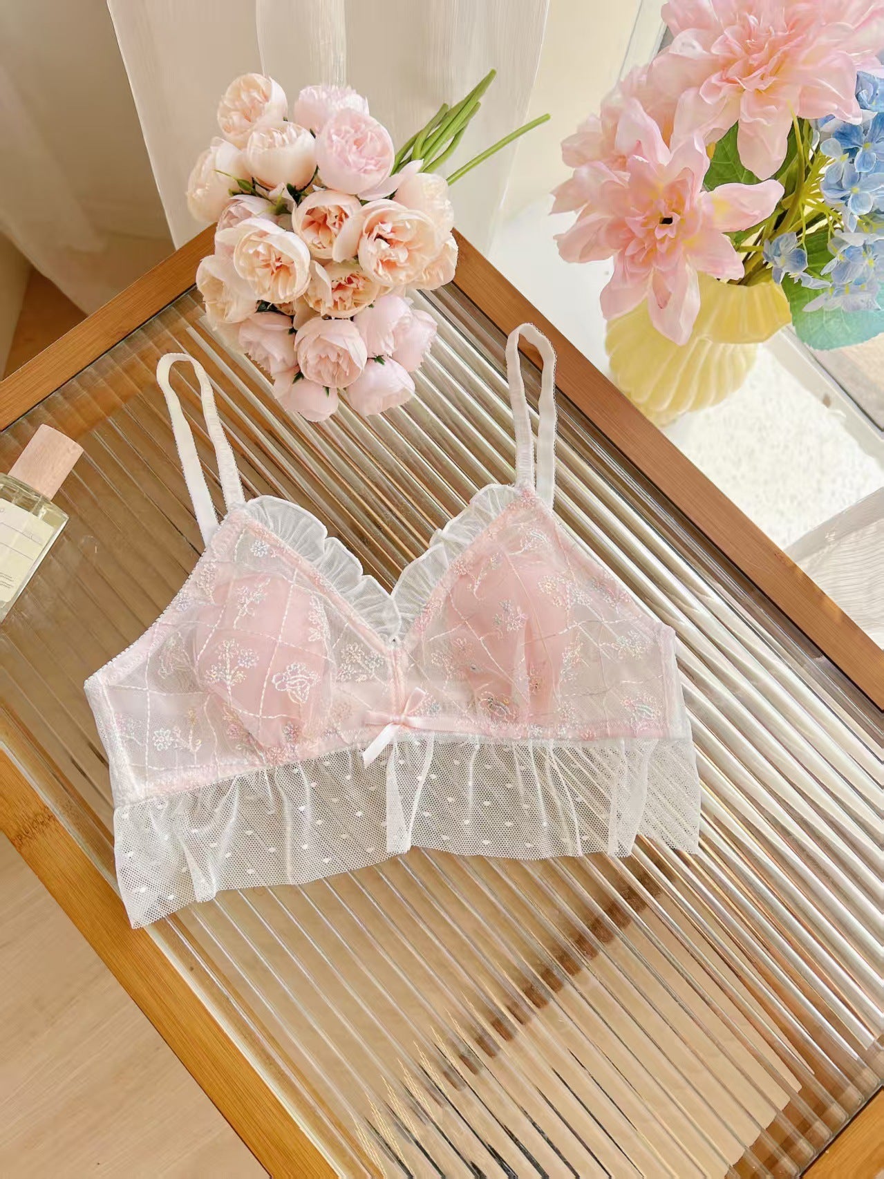 Women's For Sexy Wireless Pure Desire Wind Big Chest Show Lingerie Sets