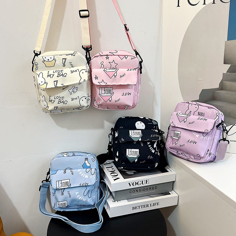 Wind Nylon Fresh Fashion Iti Printing Women's Messenger Bag