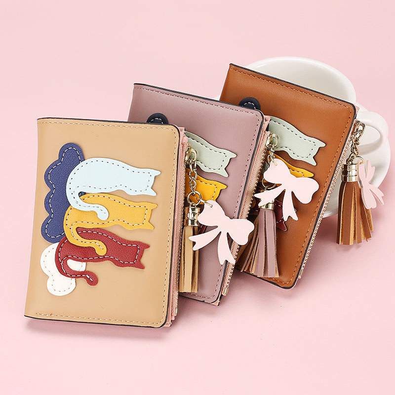 Women's Multiple Slots Korean Style Solid Color Ladies Wallets