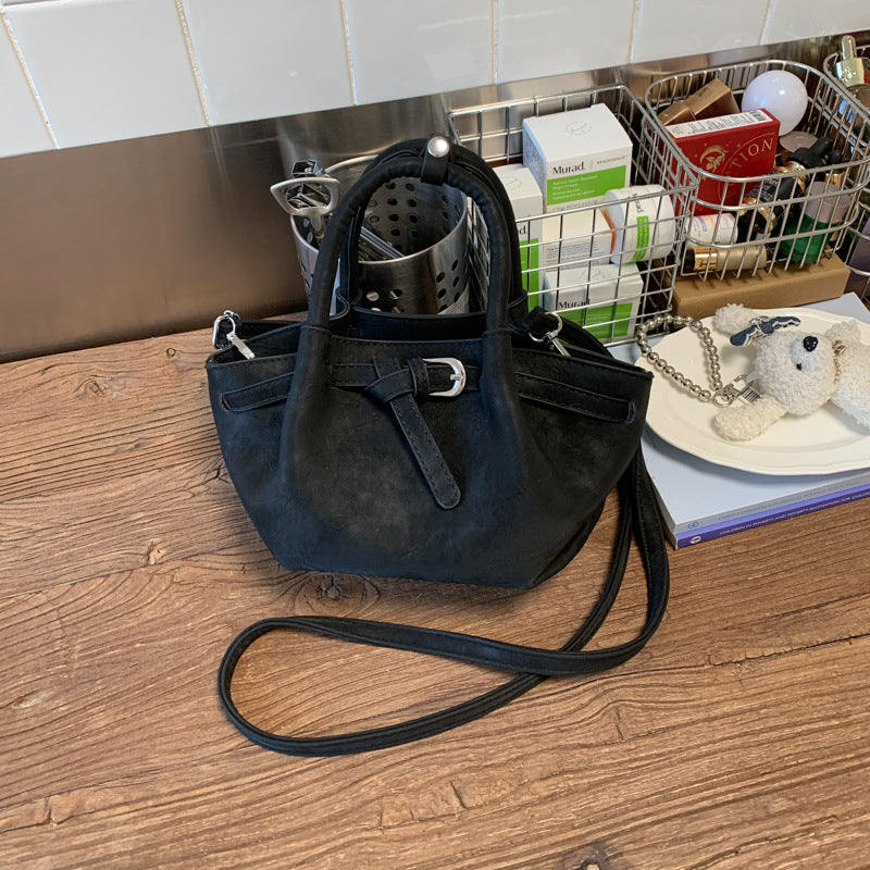 Korean Style Niche Portable Vegetable Basket Advanced Women's Shoulder Bag