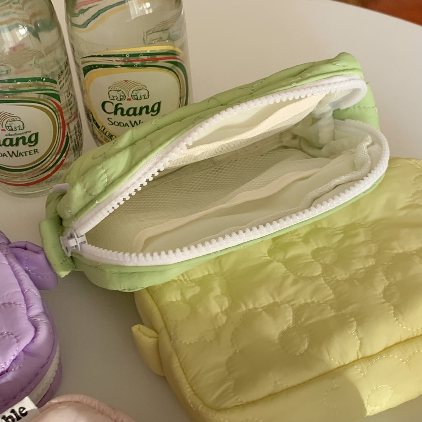 Candy Color Cute Home Storage Portable Mini Cotton Cosmetic Bags