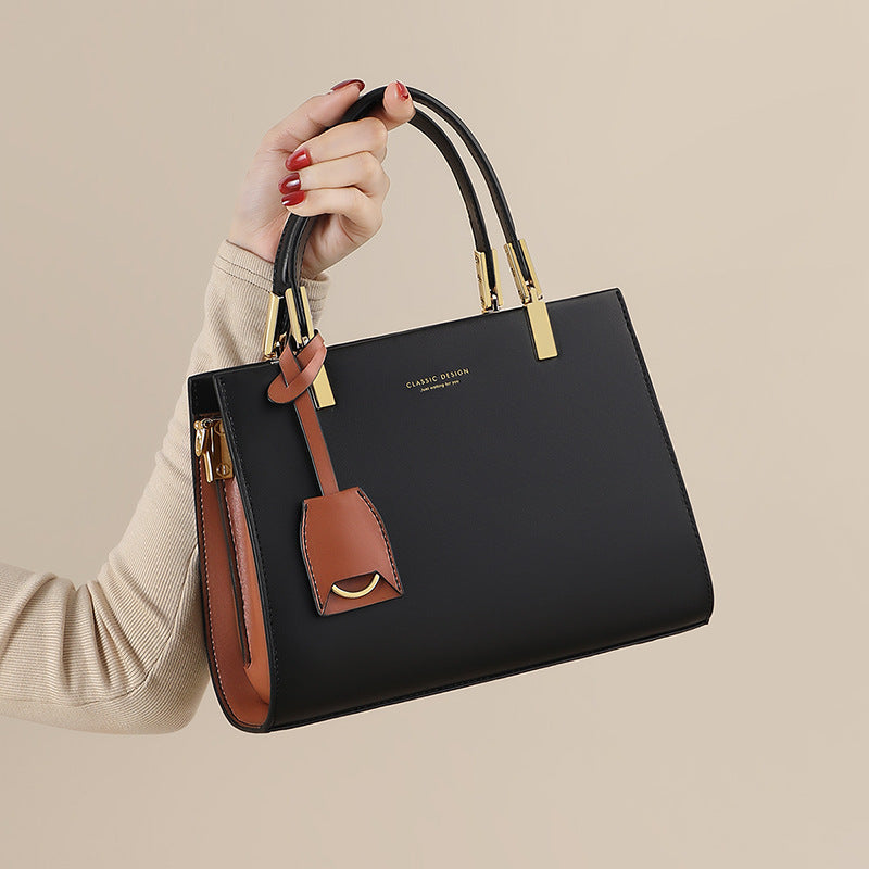 Women's High Sense Genuine Leather Portable Mother Women's Messenger Bag
