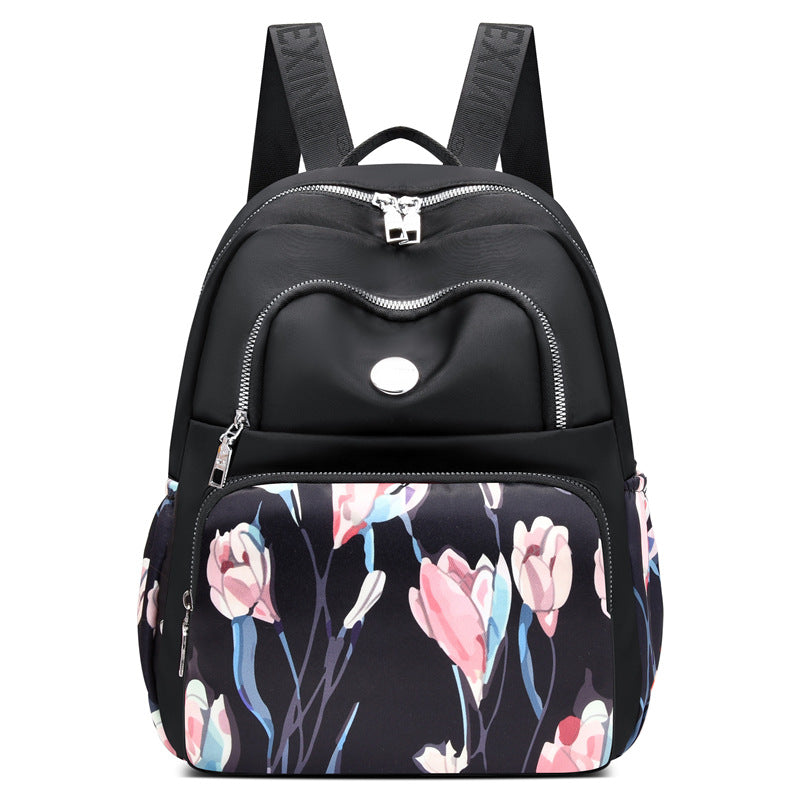 Women's Leisure Large Capacity Fashion Printed Nylon Backpacks