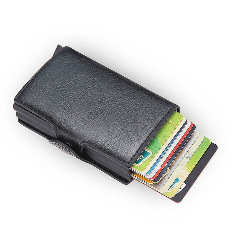 Automatic Aluminum Alloy Carbon Fiber Clamp Card Holder