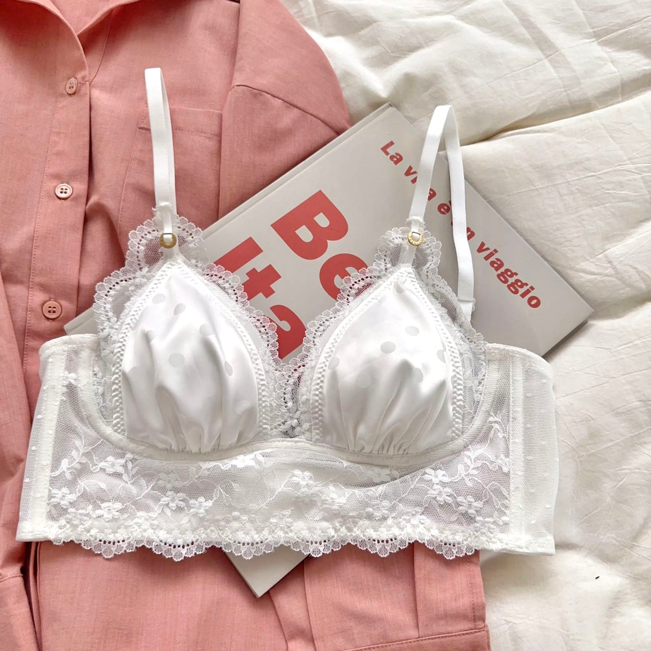 Women's Cup Underwear Thin Comfortable Big Chest Small Push Lingerie Sets