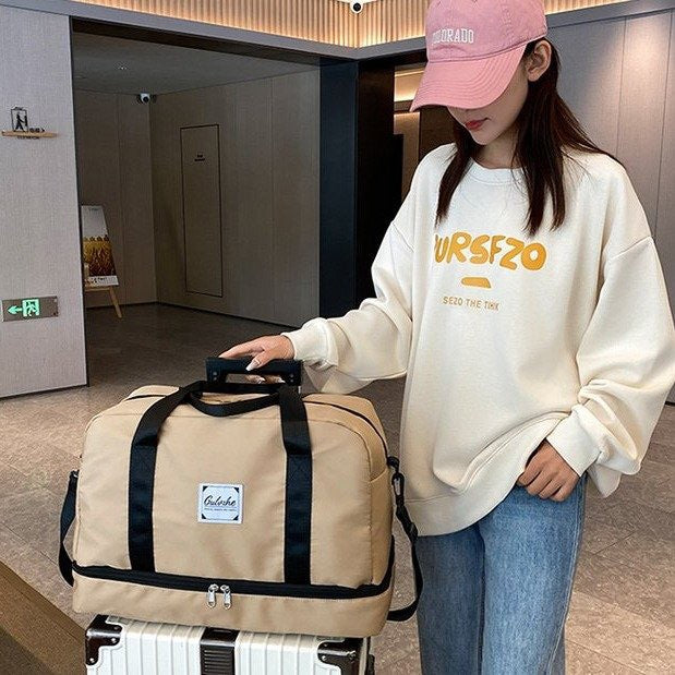 Simple Oxford Cloth Dry Wet Separation Fashionable Durable Travel Bags