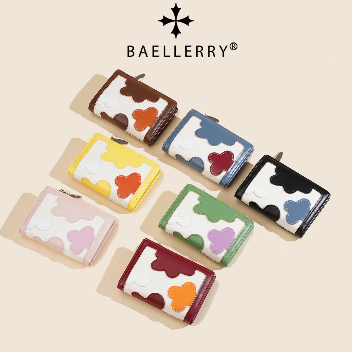 Women's Color Contrast Patchwork Fashion Simple Advanced Coin Purses