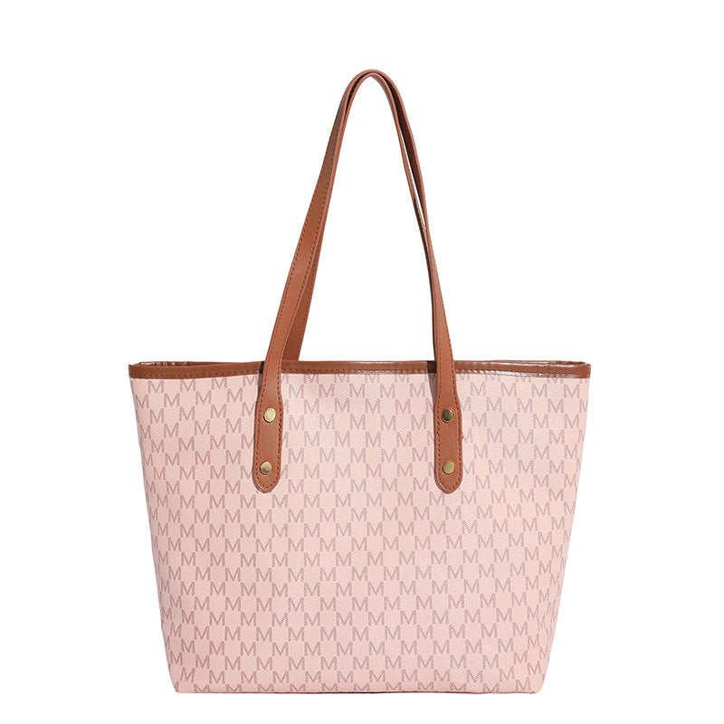 Women's Korean Style Retro Printed Letter Simplicity Commuter Women's Shoulder Bag