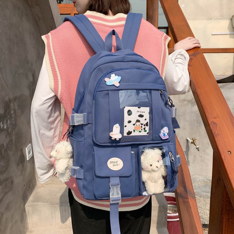 Style Vintage Cute Transparent Korean Simple Backpacks