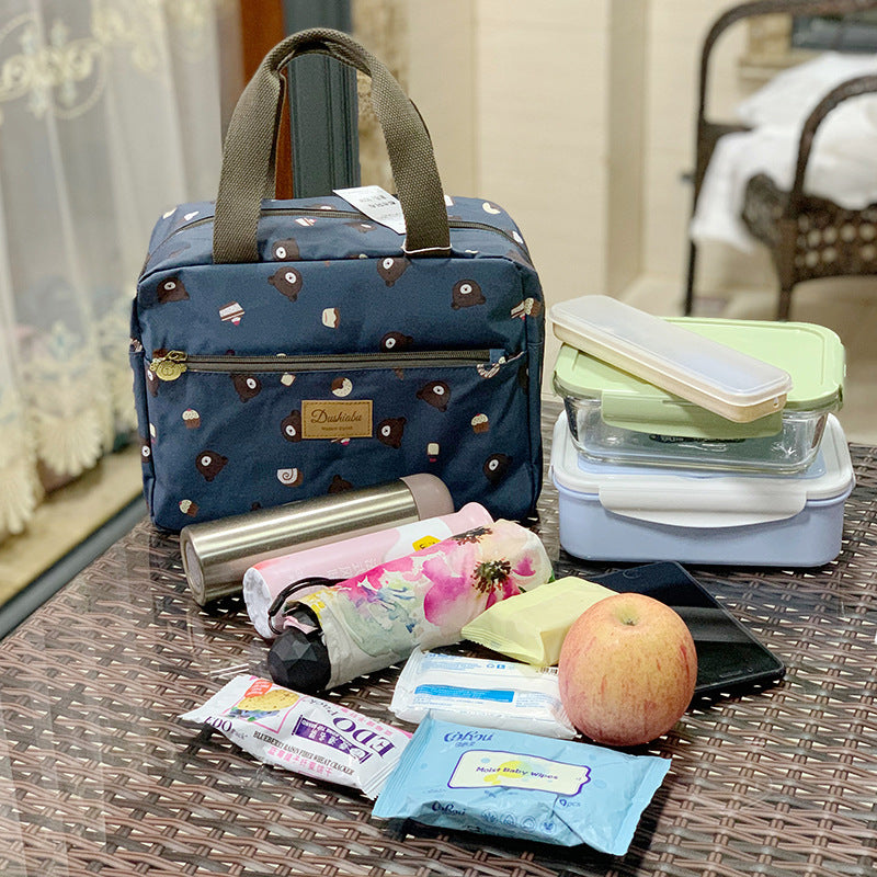 Korean Thick Waterproof Large Capacity Lunch Box Bags