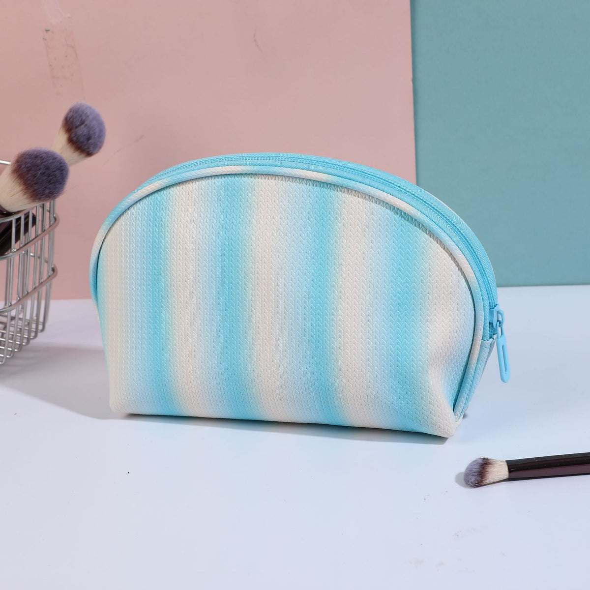 Transparent Striped Rainbow Portable Storage Wash Bags