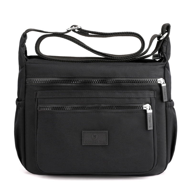 Women's Large Capacity Shopping Commuter Trendy Waterproof Nylon Cloth Shoulder Bags