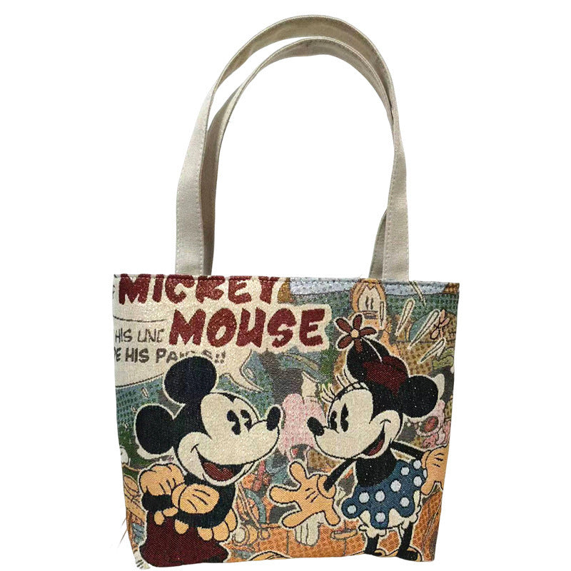 Women's Style Medium Canvas Large Double Sided Shoulder Bags