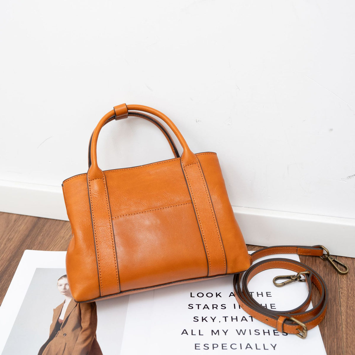 Style Vegetable Tanning Cowhide Lady's Characteristic Temperament Portable One Genuine Bags