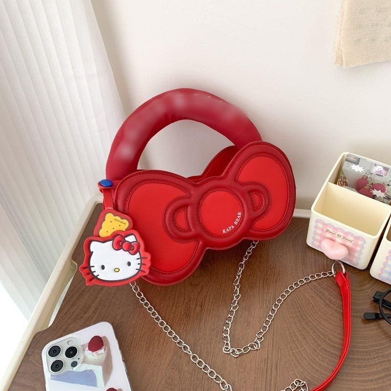Cartoon Cute White Big Ear Dog Women's Shoulder Bag