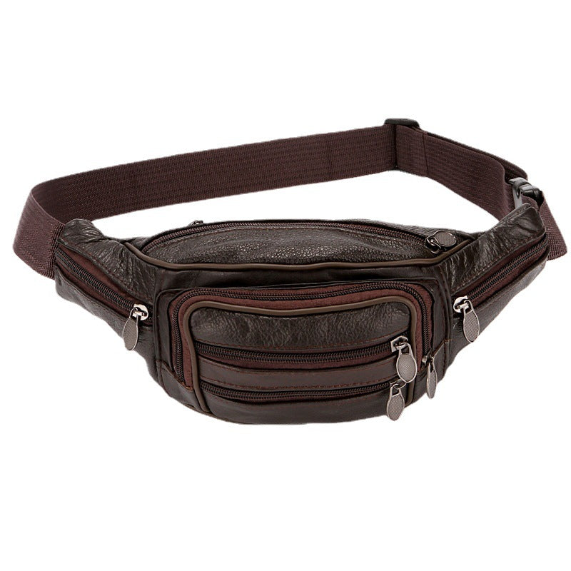 Men's Pull Cattle Leather Large Capacity Stall Coin Purses