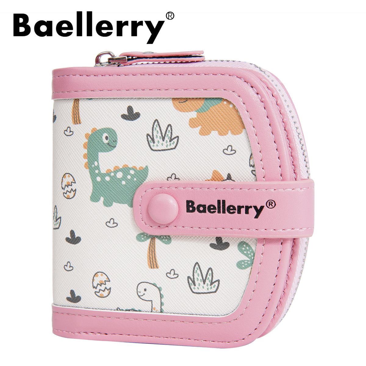 Women's & Children's Cute Dinosaur Printed Short Female Zipper Card Holder