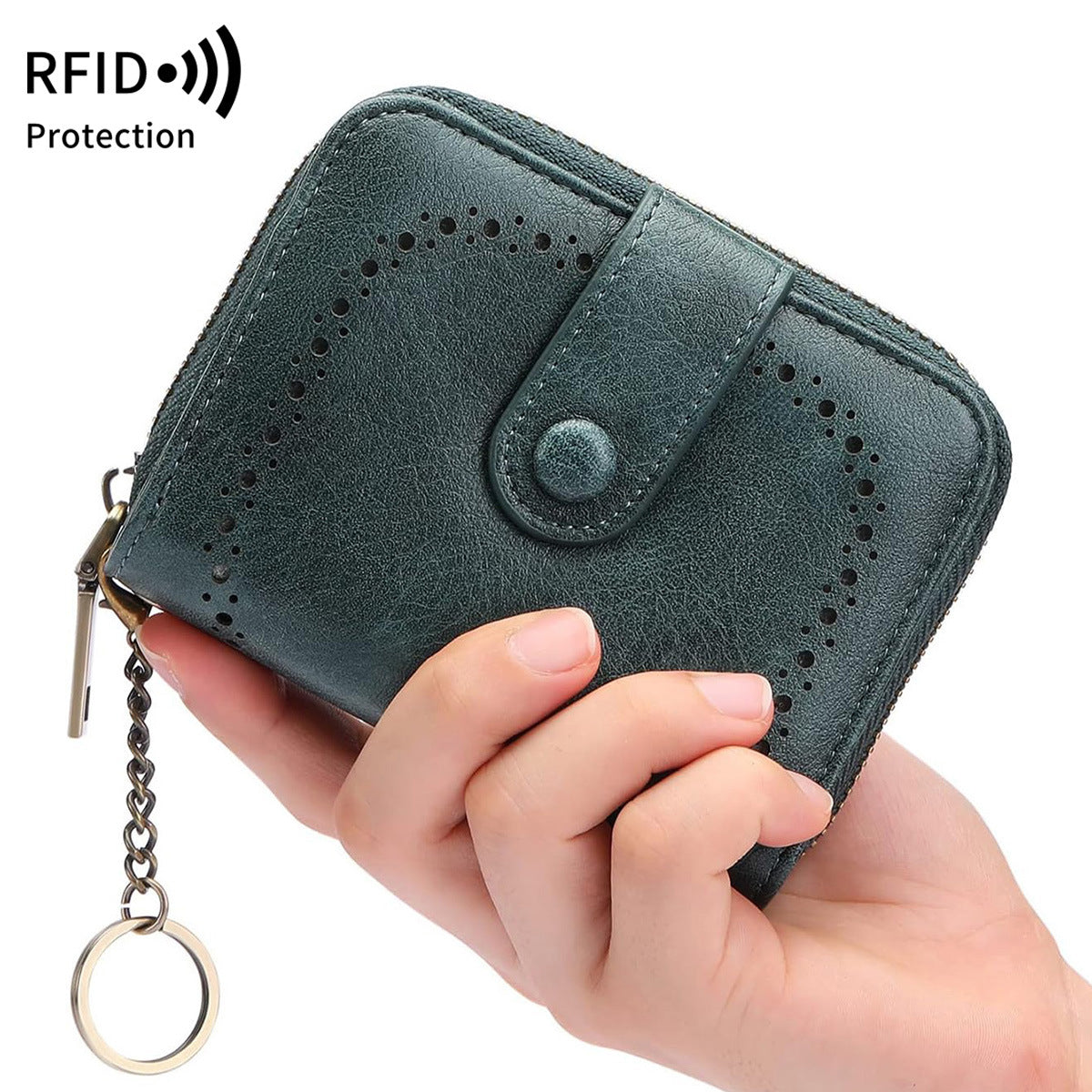 Women's Swiping Short Hollow Vintage Organ Ladies Wallet