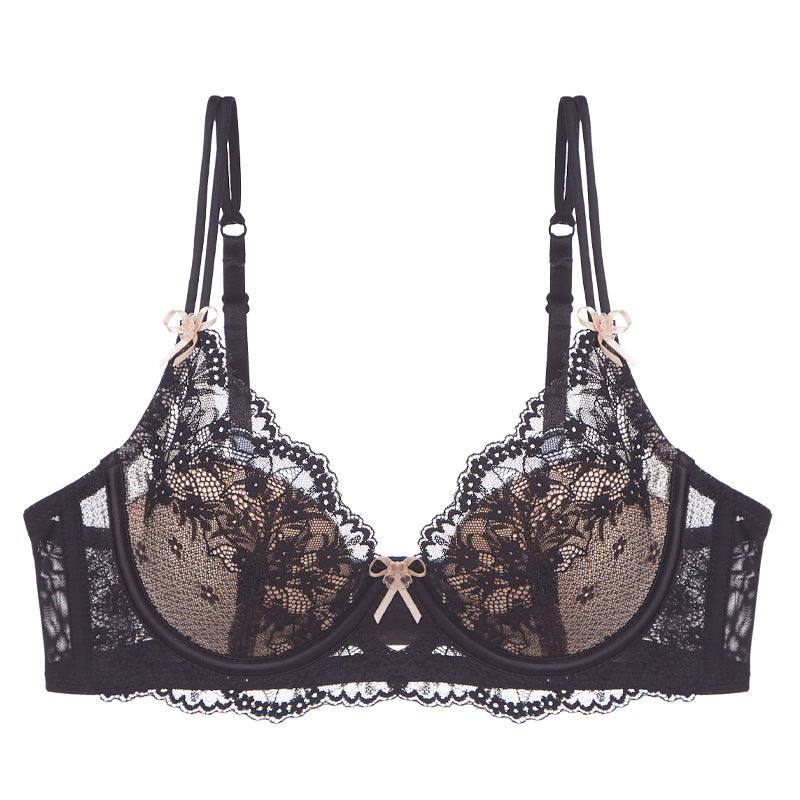 Sexy Thin Pure Desire Bow Lace Big Bras