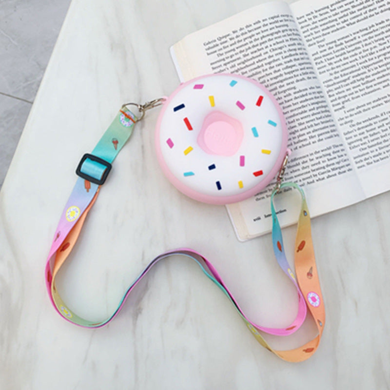 Slouchy Children's Cute Donut Rainbow Silicone Coin Purses