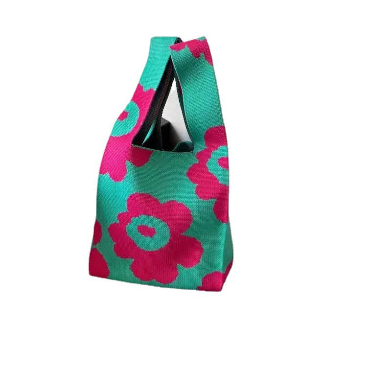 Style Woolen Yarn Fashion Simple Knitted Bags