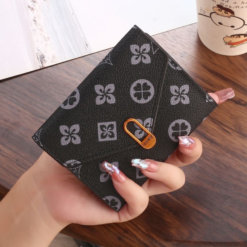 Women's Short Three-fold Fashion Printed Mini Folding Ladies Wallet
