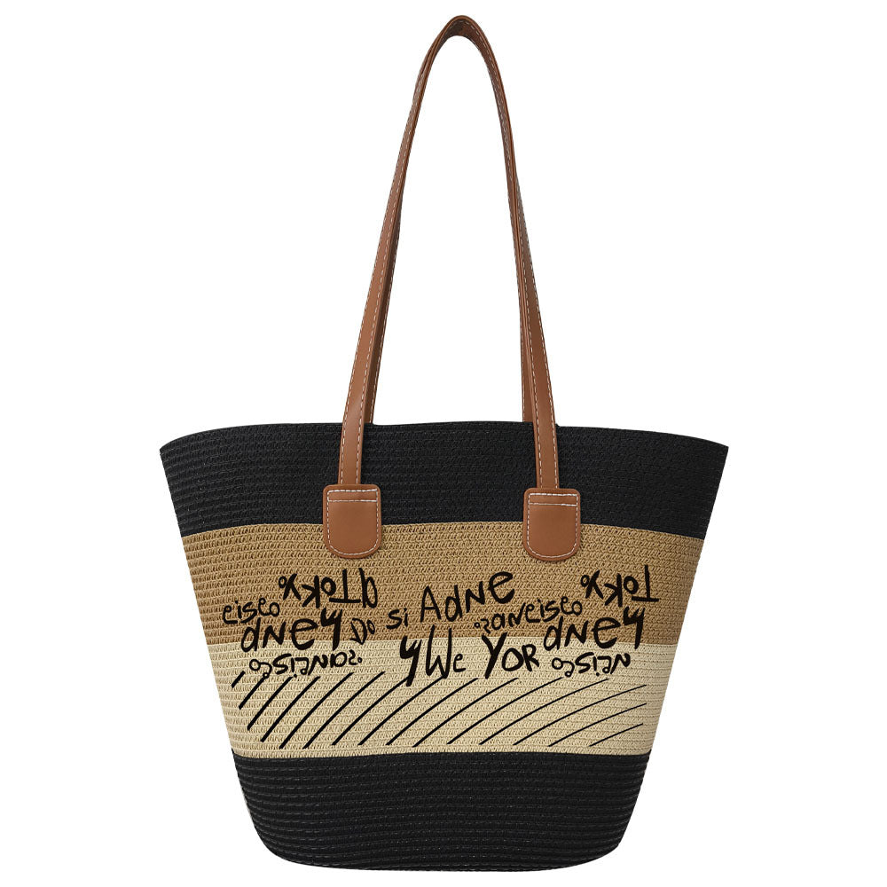 Style Large Capacity Straw Seaside Vacation Bags
