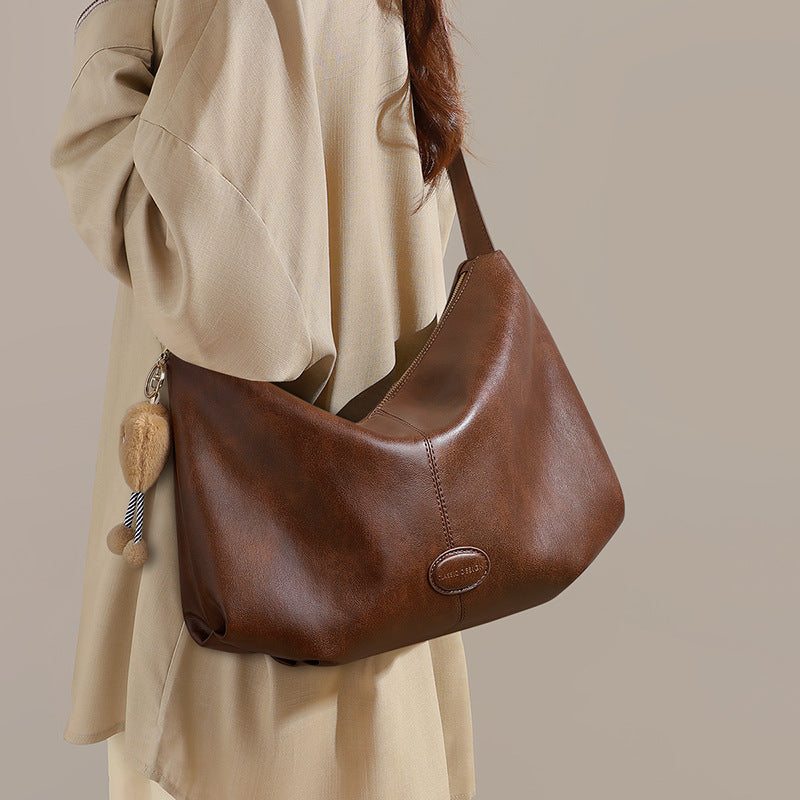 Women's Genuine Leather Large Capacity Cloud Tote Bags